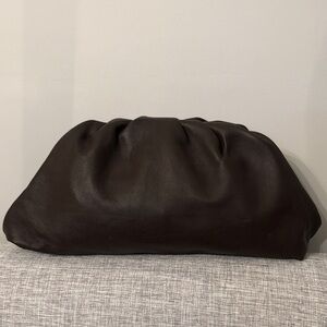 Elegant Brown Leather Clutch